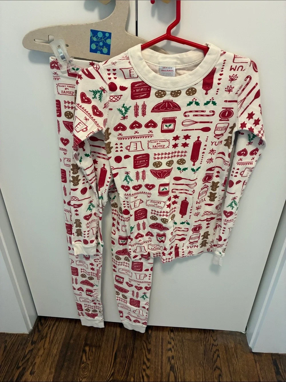 Hanna Andersson White Holiday Baking Print Pajama Set